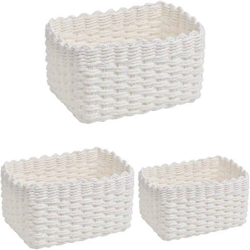yozhiqu Aufbewahrungskorb 3er-Pack, Aufbewahrungsbox, Mehrzweck-Badezimmer-Handtuchkorb (1 St), Mehrzweck-Badezimmer-Handtuchkorb aus recyceltem Papierseil