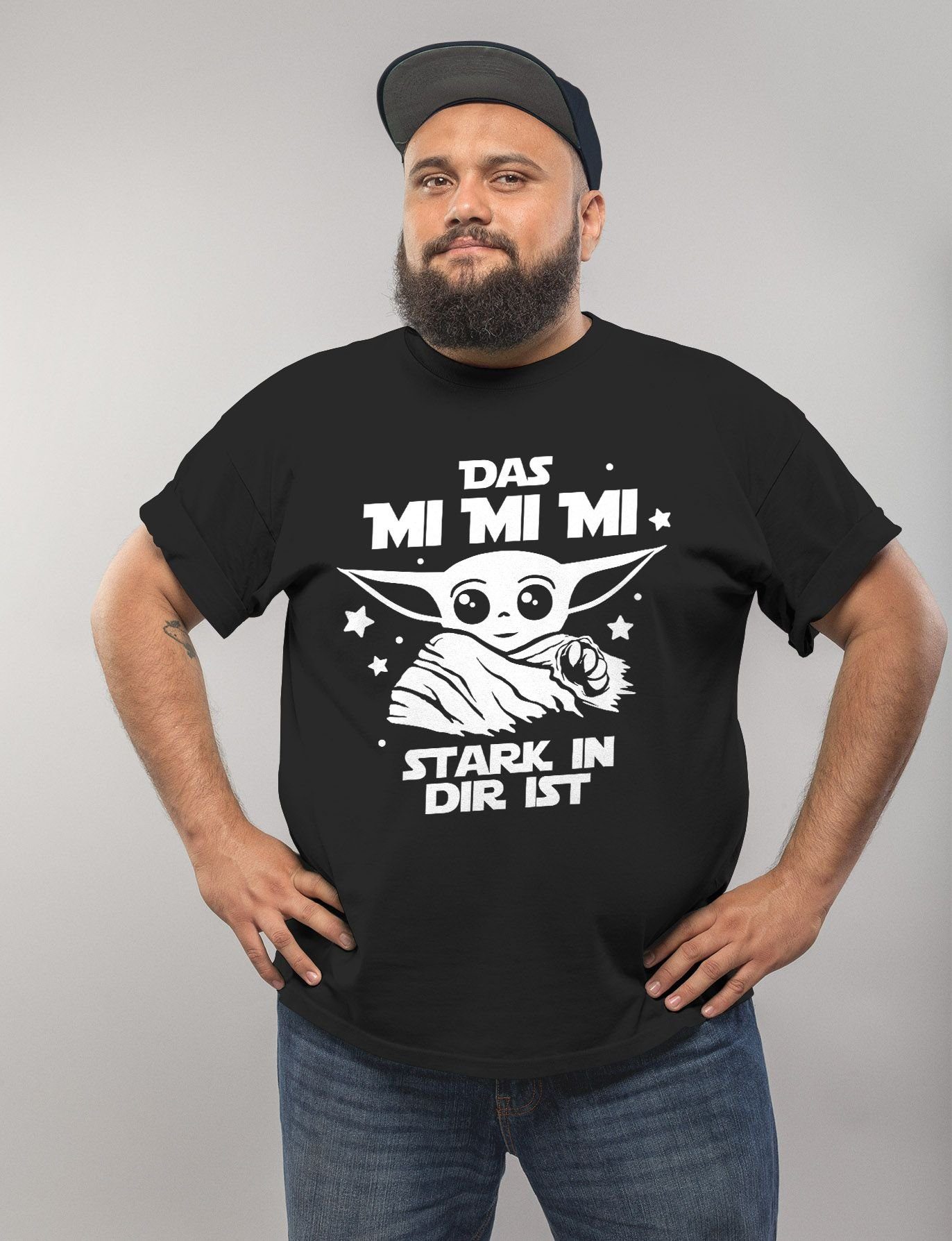 MoonWorks Das Parodie mi Print-Shirt mit Herren mi Spruch ist dir Fun-Shirt Print Moonworks® stark T-Shirt in mi