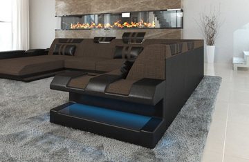 Sofa Dreams Wohnlandschaft Polster Stoffsofa Apollonia XXL Stoff Sofa Couch mit optionaler, schlaffunktion, bettfunktion, usb, led