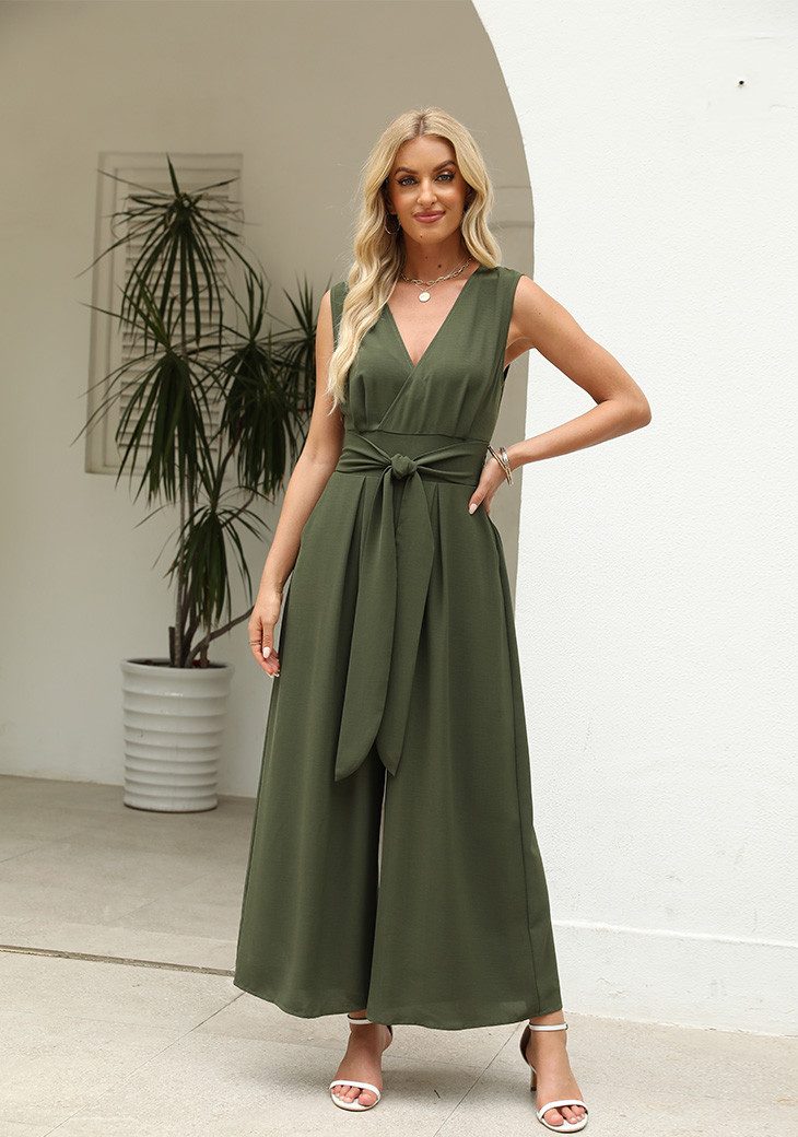 Cupshe Culotte-Overall Eleganter Jumpsuit mit Wickeloptik