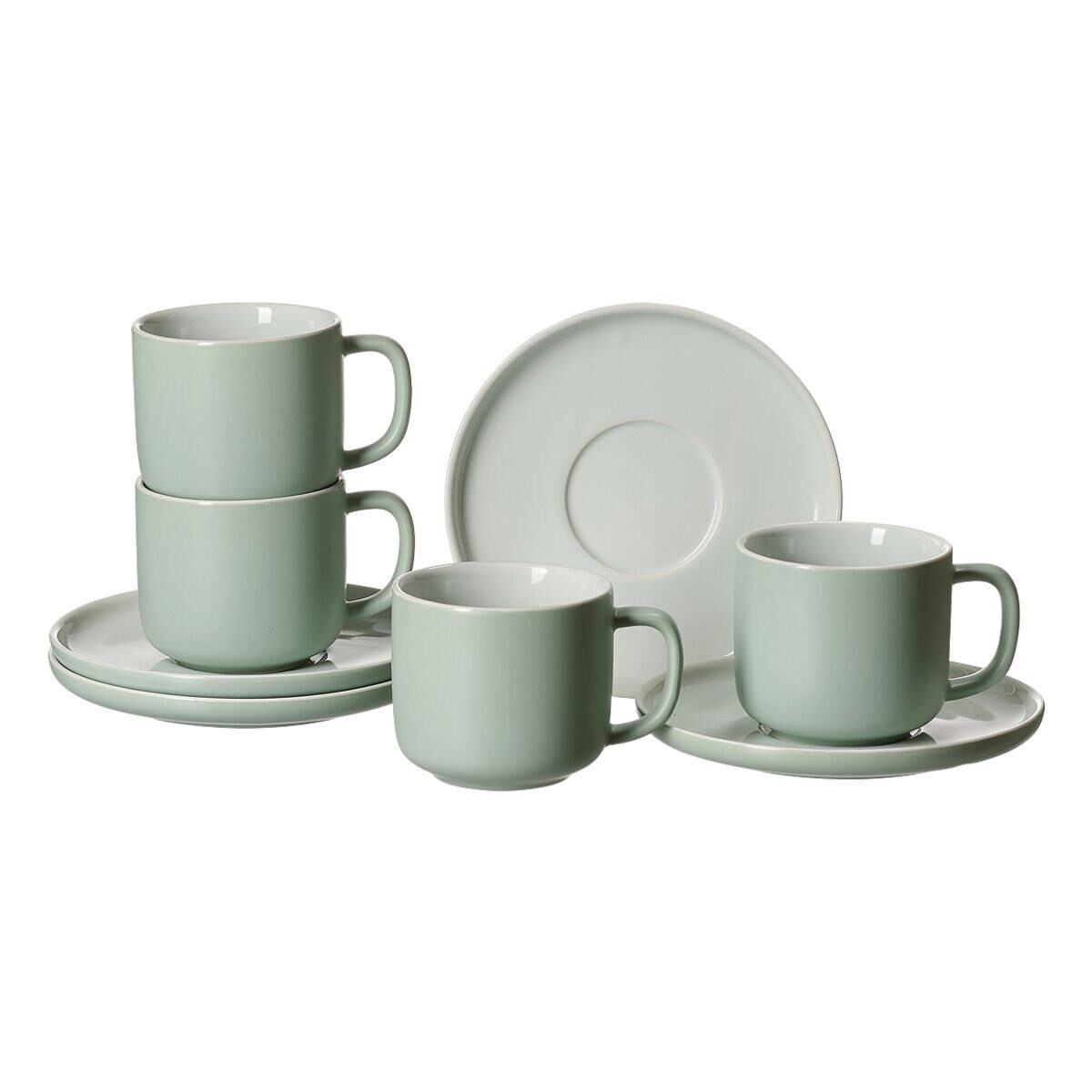 Ritzenhoff & Breker Кофейный сервиз Jasper (8-tlg), Steingut, Kaffeetassen inkl. Untertassen, spülmaschinengeeignet