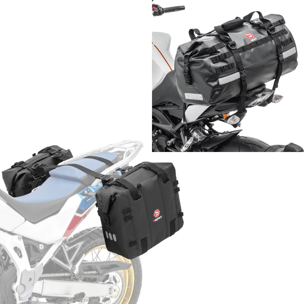 Bagtecs Reisetasche Set: Satteltaschen Seitentaschen # XA32 (Paar) + Hecktasche XB50 wd. 5