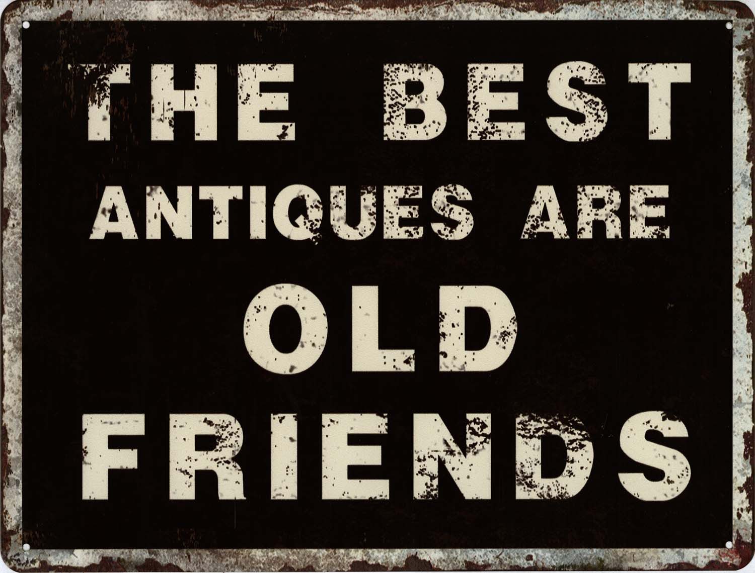 Moritz Metallschild Blechschild Old Friend, (Einzeln), 25 x 33 cm Vintage Retro Deko Schild Metallschild Wandbild Schild