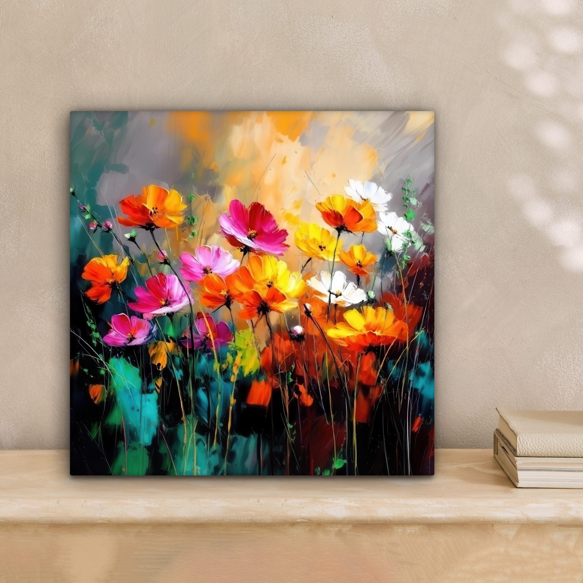 OneMillionCanvasses® Leinwandbild Leuchtend bunt - Blütenblätter - Abstrakt günstig online kaufen
