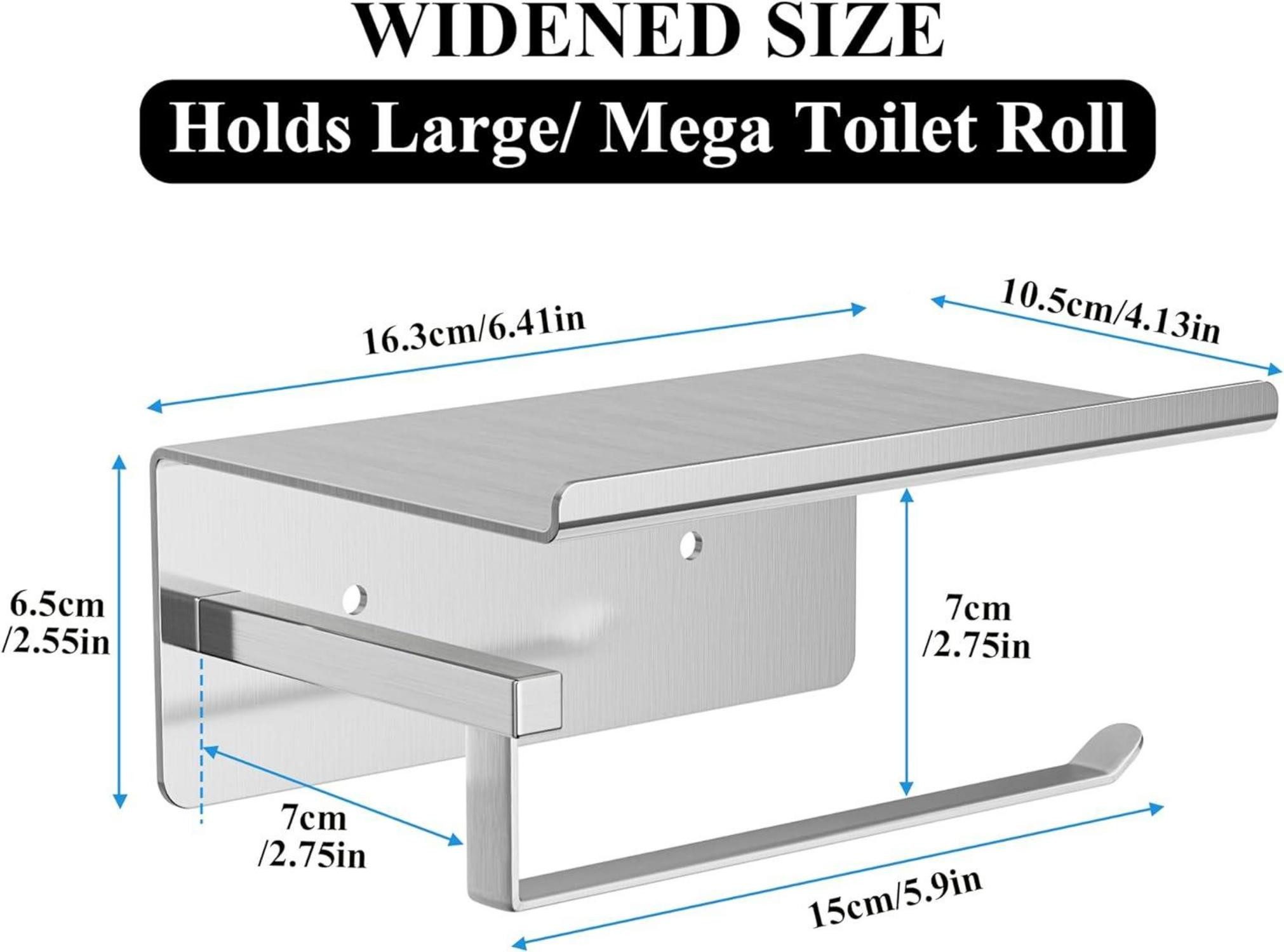 LuxusKollektion Badaccessoire-Set Toilettenpapierhalter mit Ablage Chrom günstig online kaufen