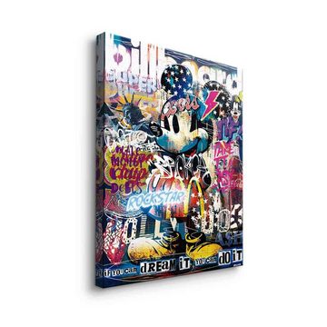 DOTCOMCANVAS® Leinwandbild, Micky Maus Leinwandbild Pop Art Collage Comic Pop Mouse