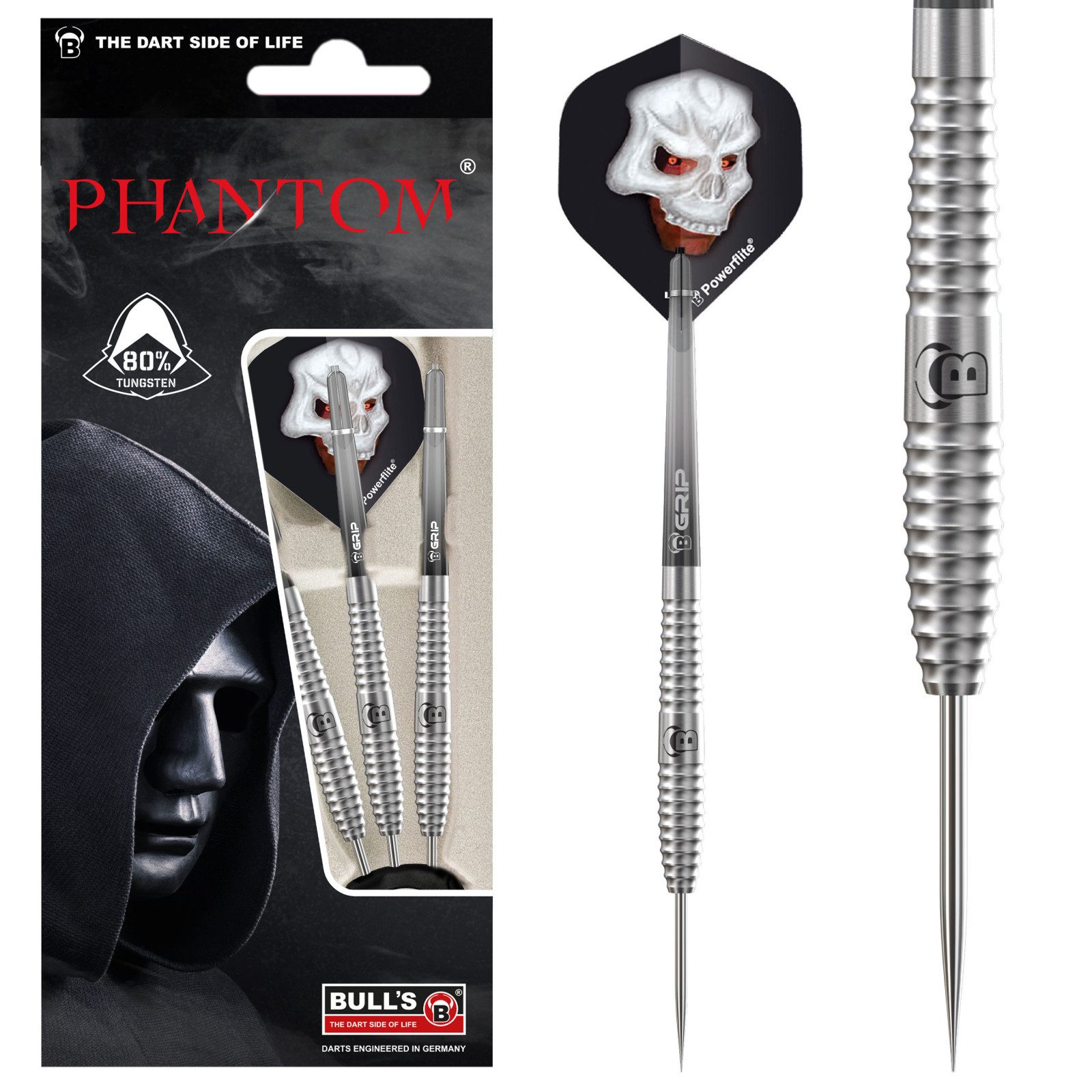 BULL'S Dartpfeil BULL'S Phantom PT3, Steel Dart, 25g., Tungsten, Steeldart