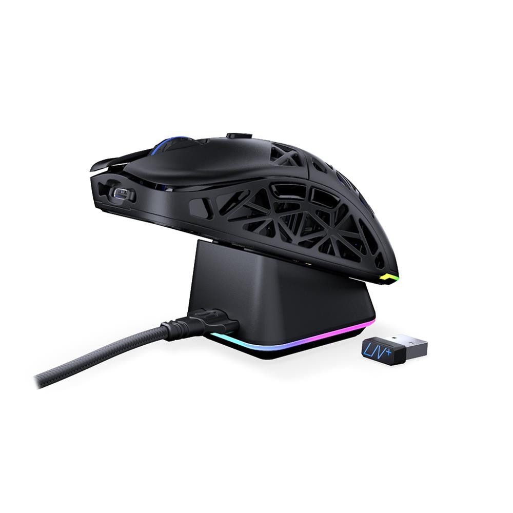 ENDORFY LIV Plus Gaming-Maus (Ultraleichte Wireless-Gaming-Maus mit Ladestation und 26.000 DPI)