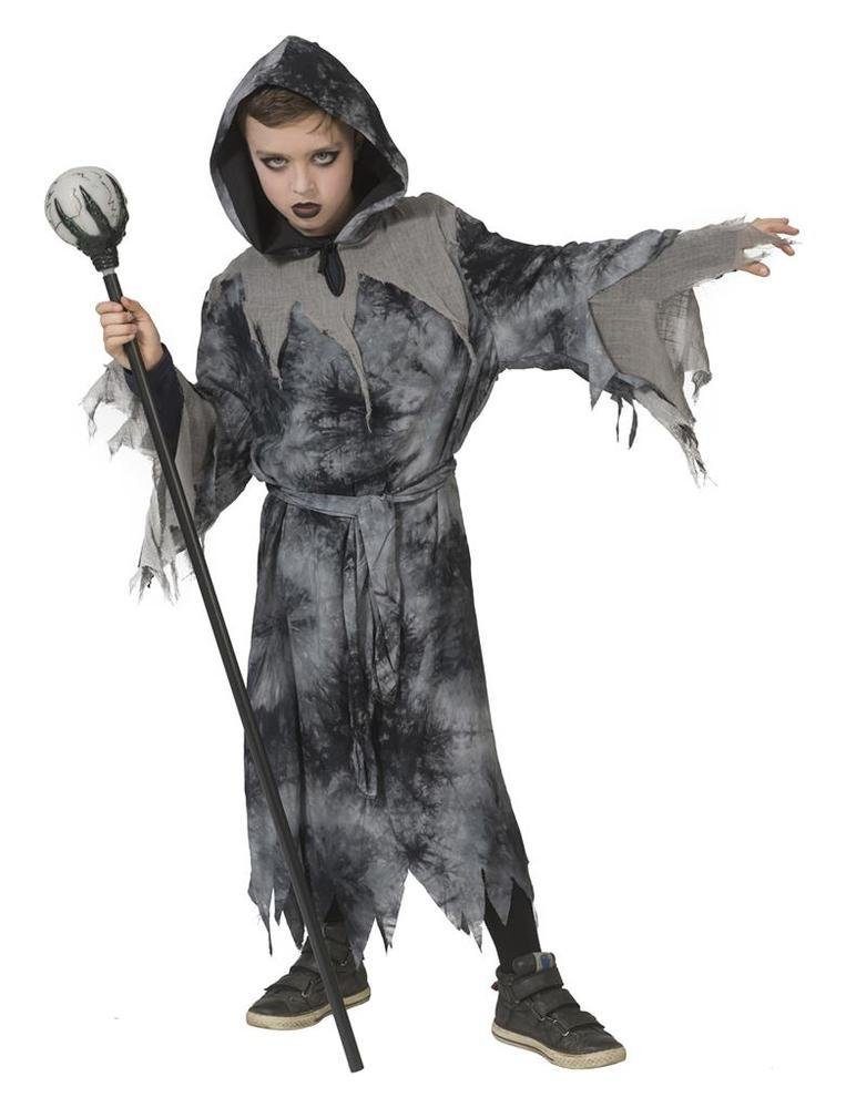 Hexen-Kostüm Grauer Ghul - Geister Sensenmann Kostüm für Kinder