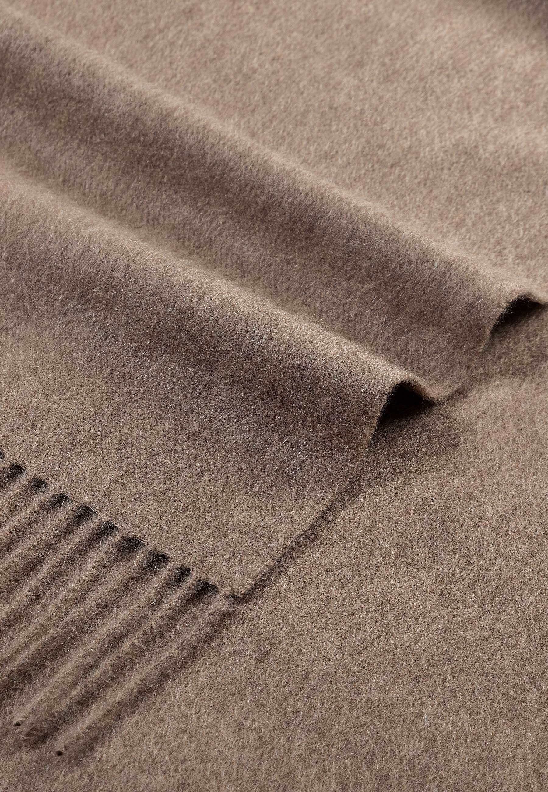 Roeckl Strickschal CLASSIC SOLID HERREN, Klassischer Kaschmirschal mit Fransen