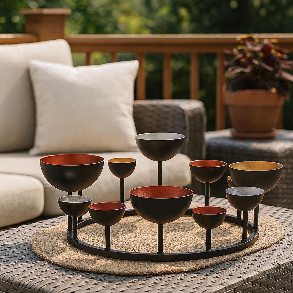 Kobolo Kerzenhalter Dekokranz Kerzenständer HUGO aus Metall, Weihnachtsdeko günstig online kaufen