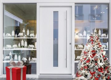Fensterfolie Look Winter Village white, MySpotti, halbtransparent, glatt, 60 x 100 cm, statisch haftend