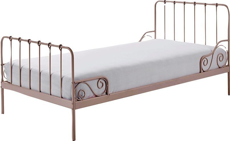 Vipack Jugendbett Alice, Bettgestell Metall, pulverbeschichtet, in zeitlosem Design (B/H/T ca. 205x89,5x94,5cm, zwei Farben zur Auswahl), Metallbett inkl. Lattenrost, stabil und standfest