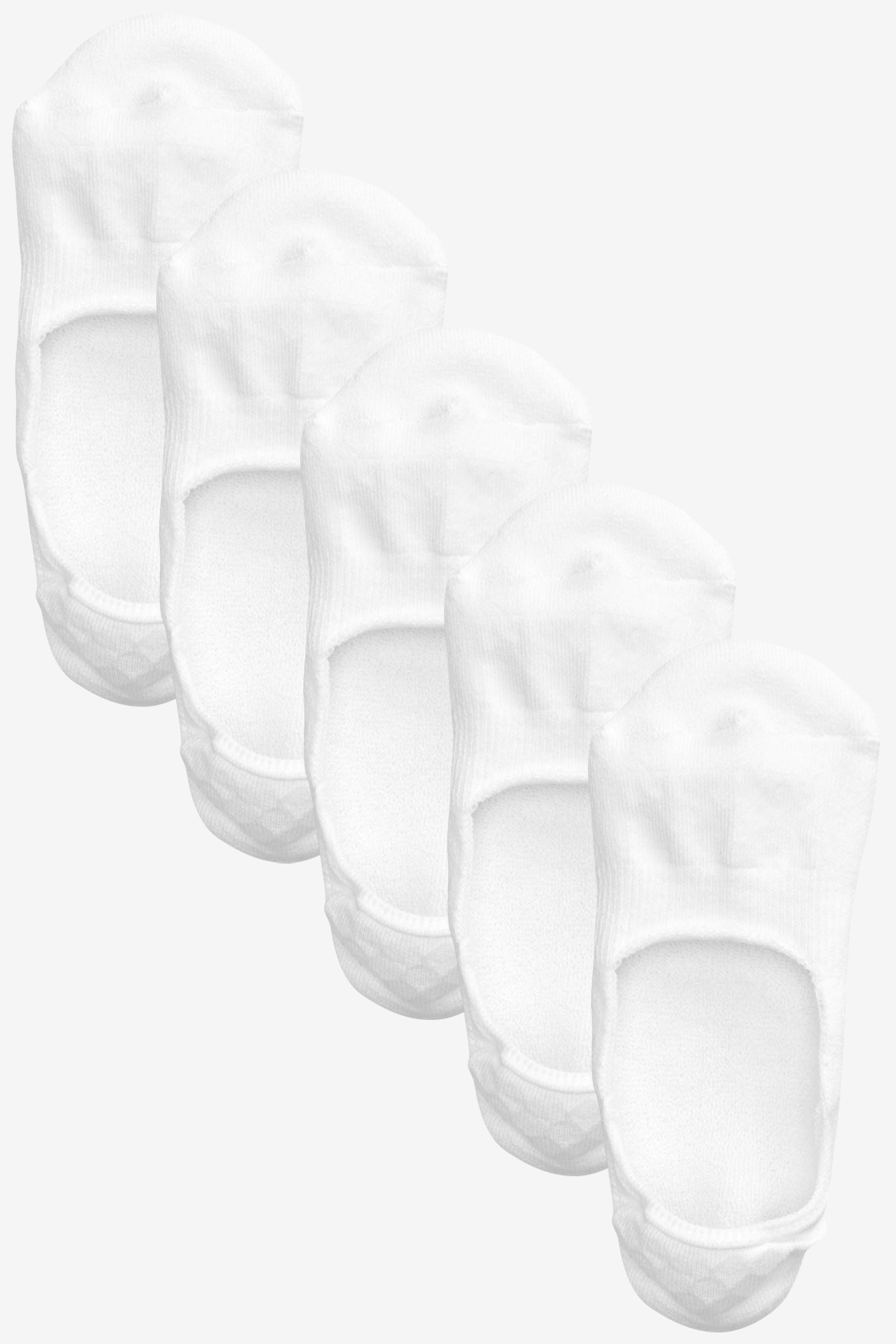 Sohle, (5-Paar) Next mit Terry Sneakersocken gepolsterter Füßlinge White 5er-Pack