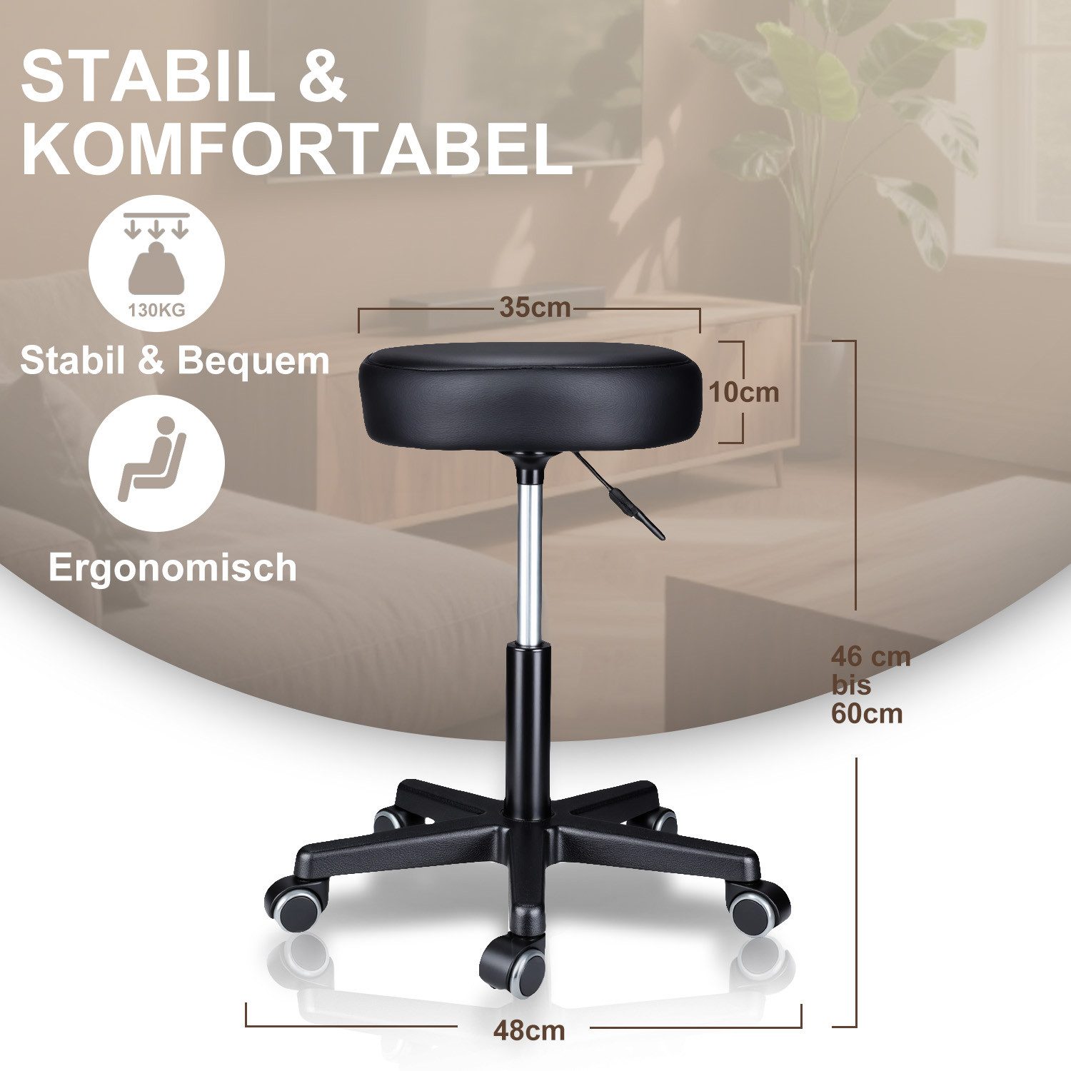 Zedelmaier Hocker Drehhocker Bürohocker Barhocker Arbeitshocker Polsterung, günstig online kaufen