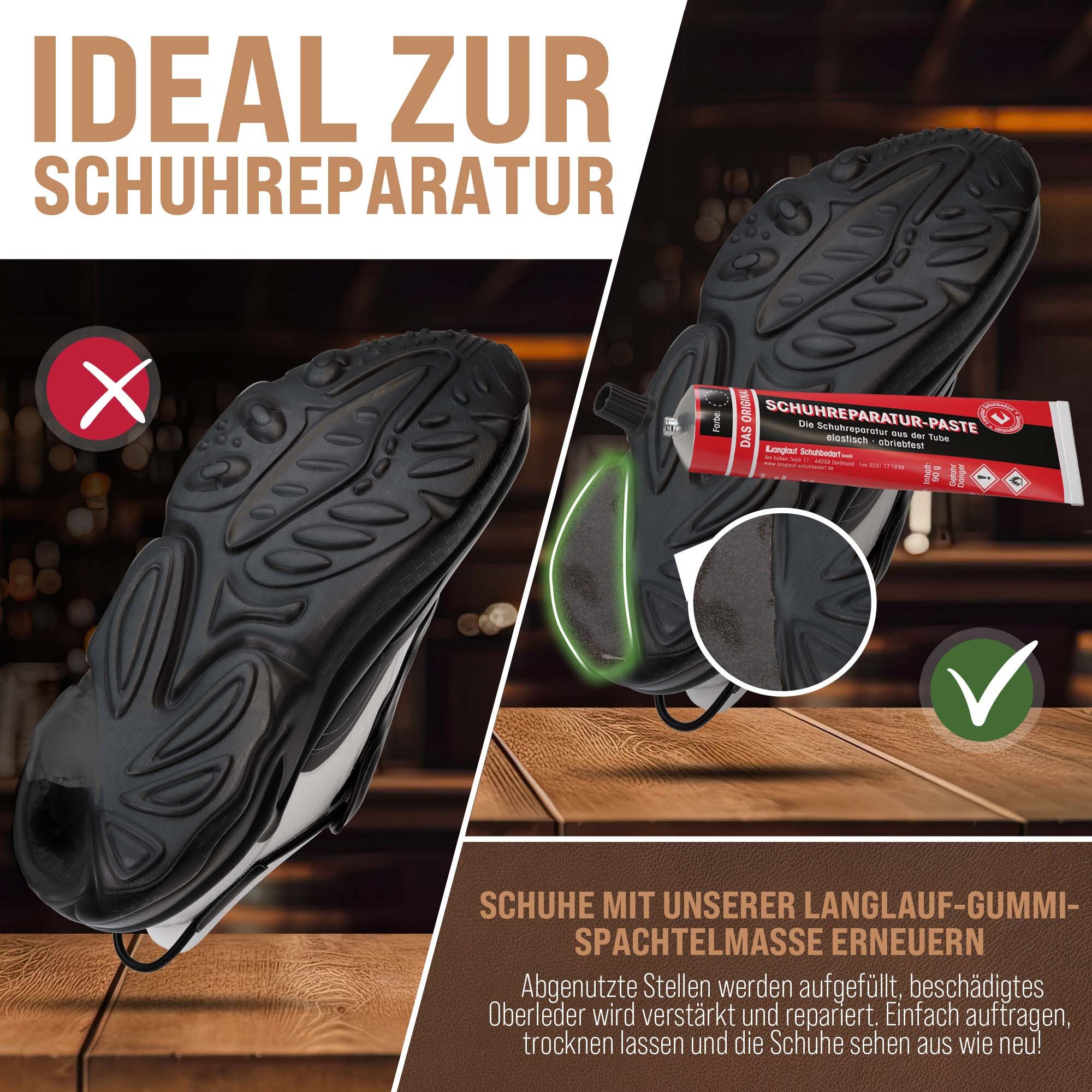 Langlauf Schuhbedarf Klebstoff Schuh Reparaturpaste, anthrazit, (1-tlg)