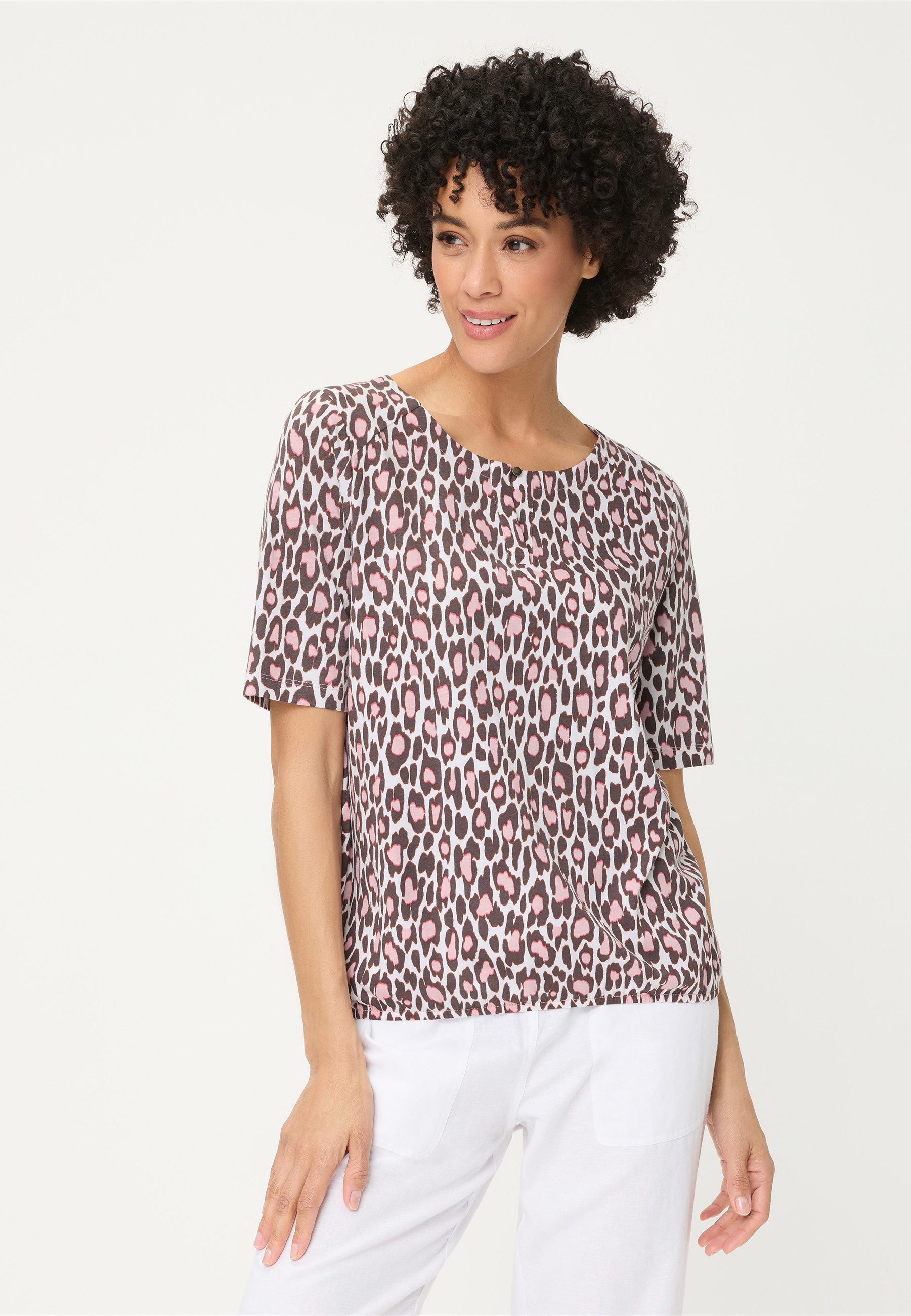 Olsen T-Shirt mit Allover-Dessin