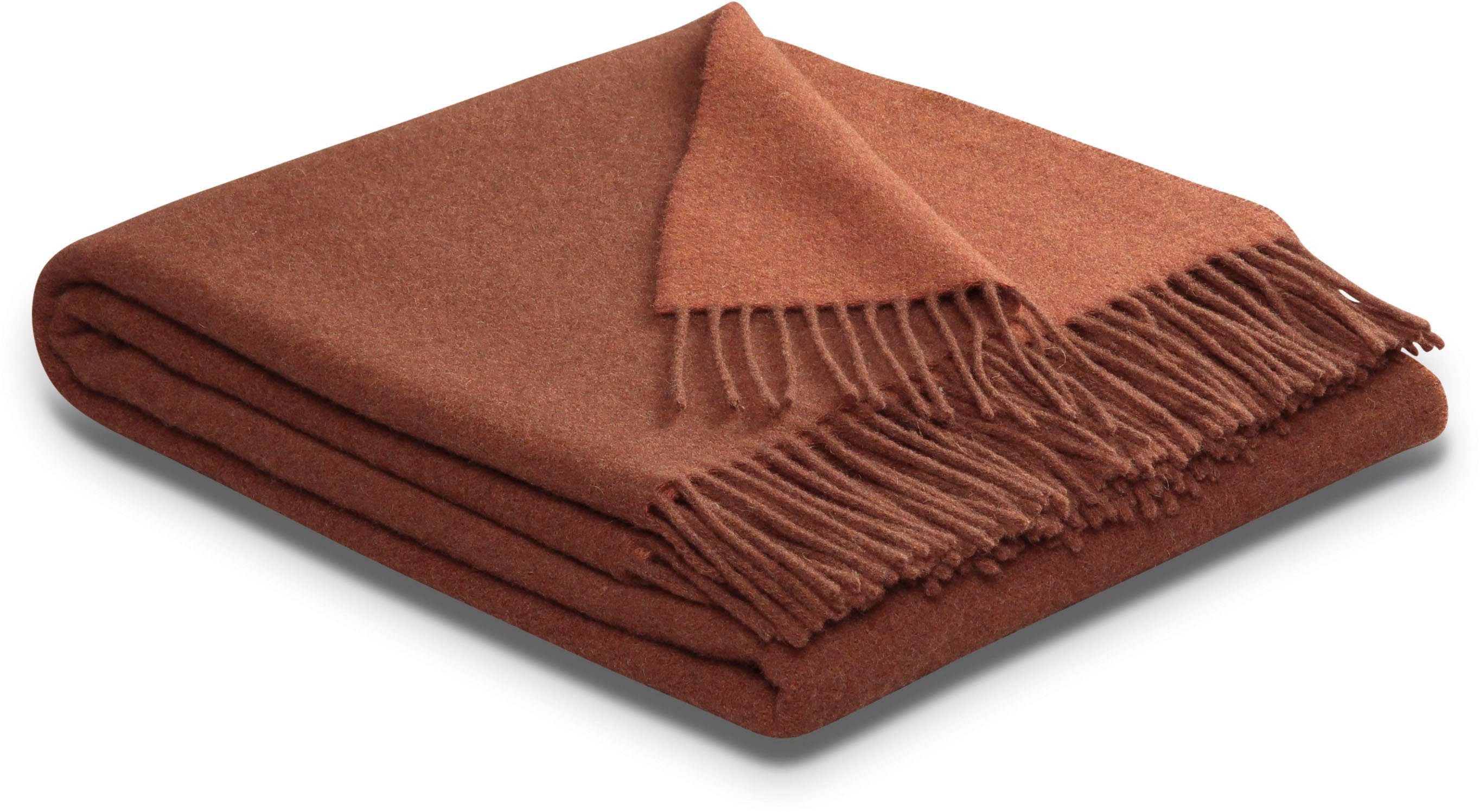 Biederlack Plaid 130x170 Cm Rost-terracotta günstig online kaufen