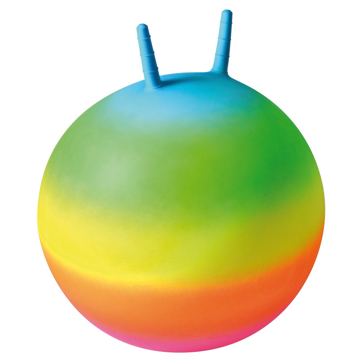 EDUPLAY Spielzeug-Gartenset Regenbogen-Hüpfball Ø 50 cm, Griffe 10 cm