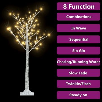 vidaXL LED Baum Weihnachtsbaum 120 LEDs 1,2 m Warmweiß Indoor Outdoor