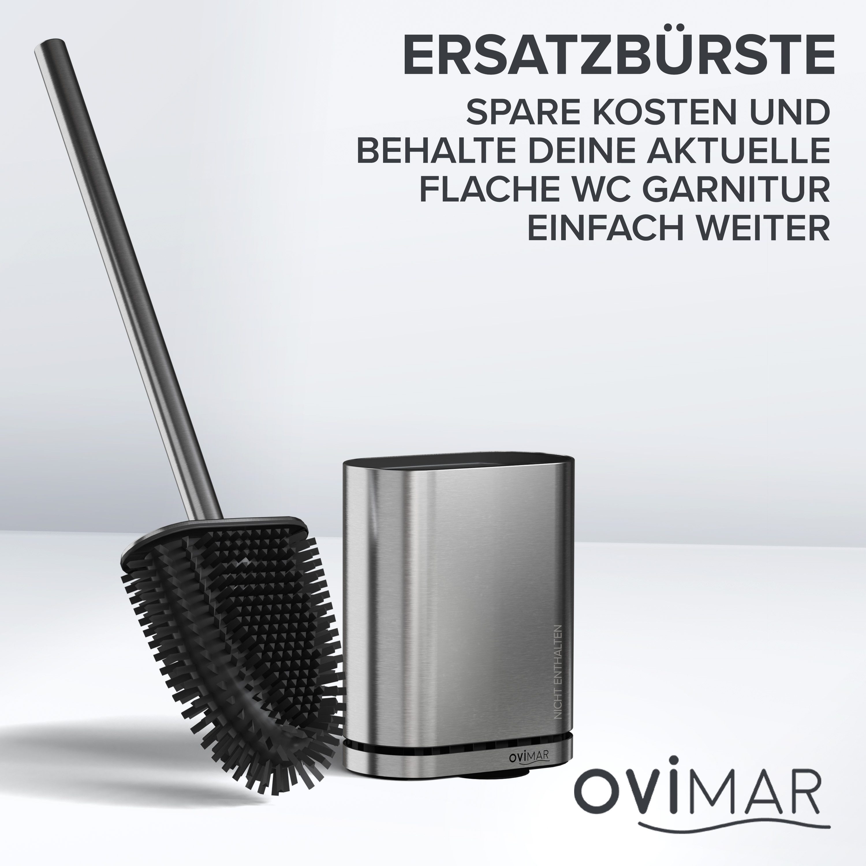 Thumbnail - ovimar WC-Reinigungsbürste Omofyr, (Packung, 2-tlg., 2), aus Edelstahl in Silber zur