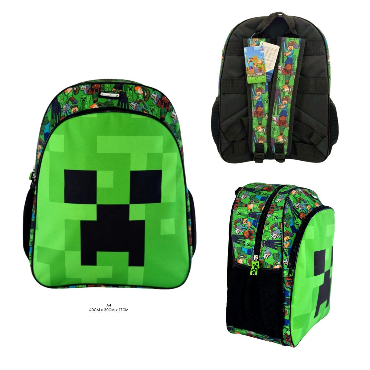 Minecraft Schulrucksack Minecraft Schulrucksack-Set XXL 11-teilig für Schule & Freizeit (11-tlg)