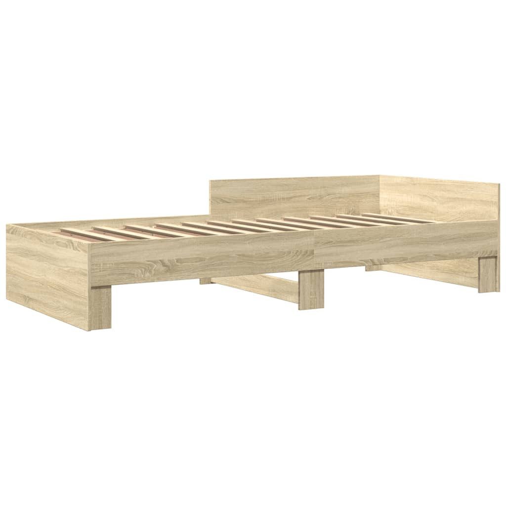 vidaXL Bett Bettgestell ohne Matratze Sonoma-Eiche günstig online kaufen