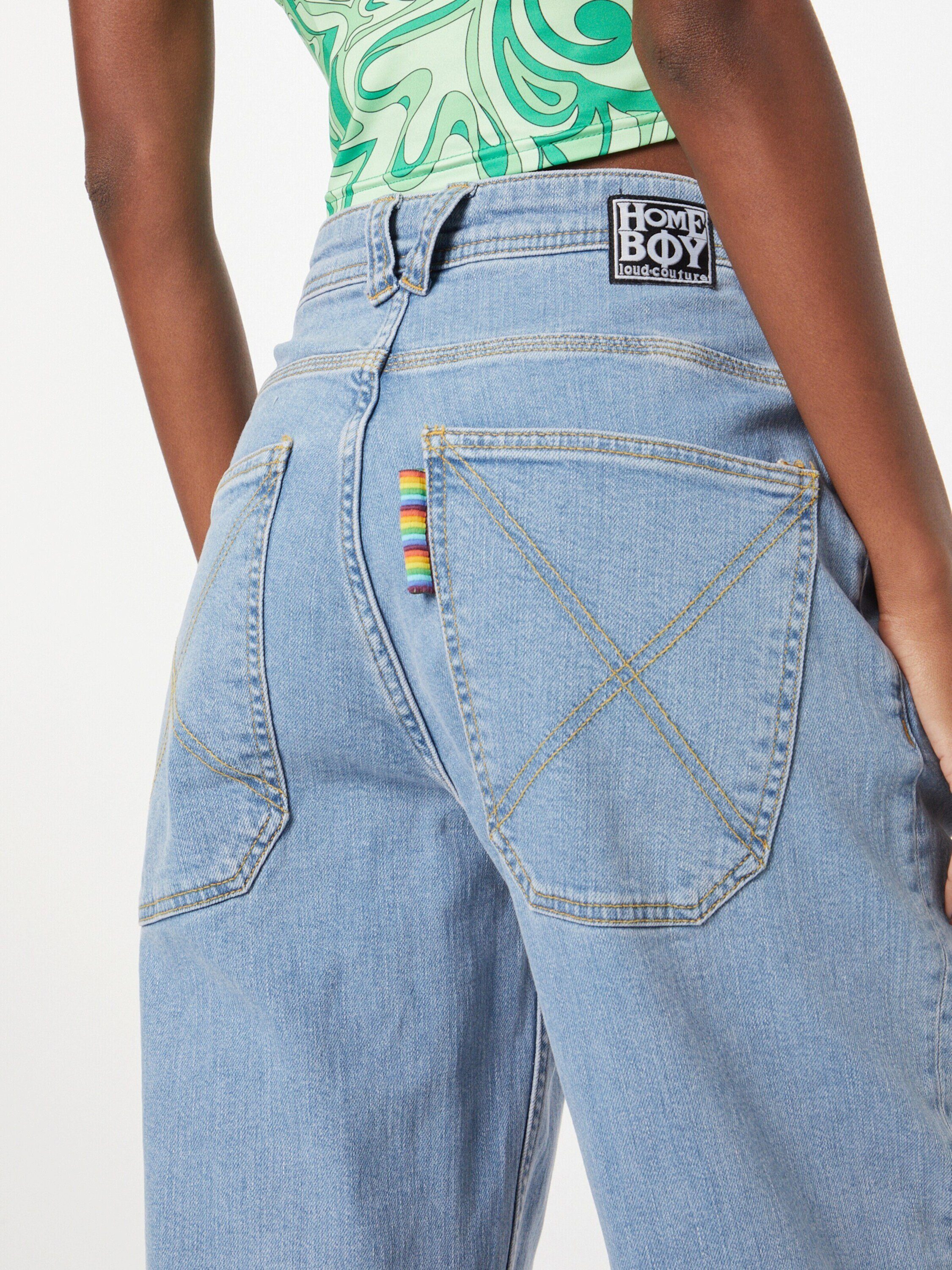 Denim (1-tlg) Stickerei x-tra BAGGY HOMEBOY Loose-fit-Jeans