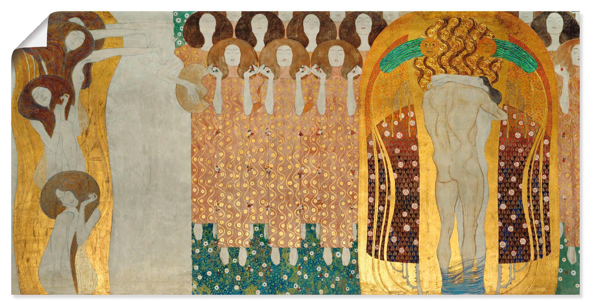 Artland Wandbild Beethovenfries, Gruppen & Familien (1 St), als Leinwandbild, Wandaufkleber oder Poster in versch. Größen