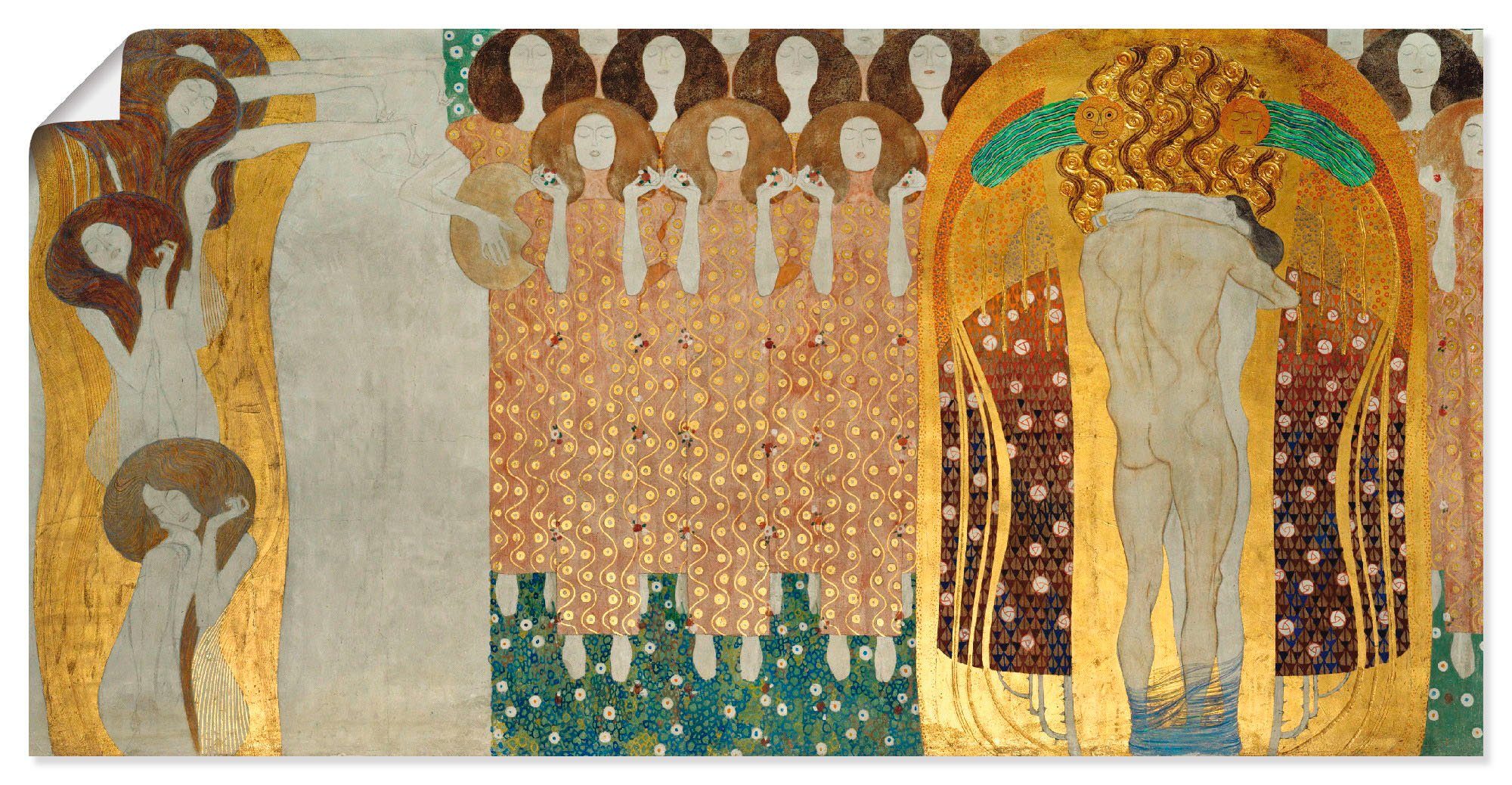 Artland Wandbild Beethovenfries, Gruppen & Familien (1 St), als Leinwandbild, Poster in verschied. Größen