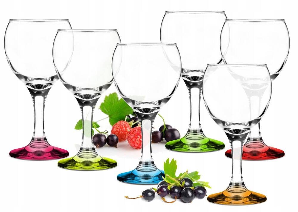 Sendez Weißweinglas 6 Weingläser Bunte Gläser Weinglas Gläserset Rotweingläser Weinkelche, 6-tlg., Glas