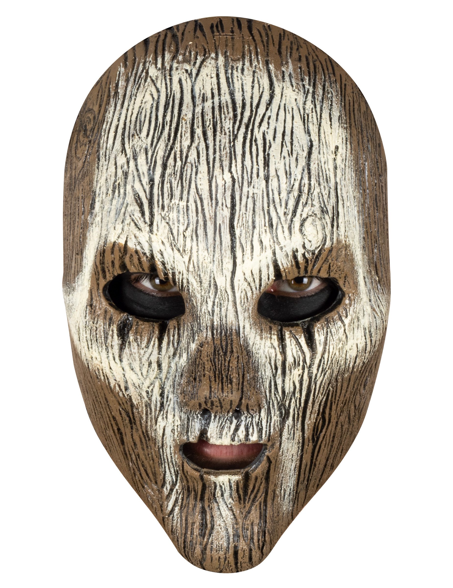 Ghoulish Productions Kostüm Voodoo Maske in Holzoptik, erwachsene