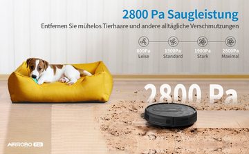 AIRROBO Saugroboter 2800Pa WiFi/App, Selbstaufladung, Leise, für Tierhaare, Hartböde