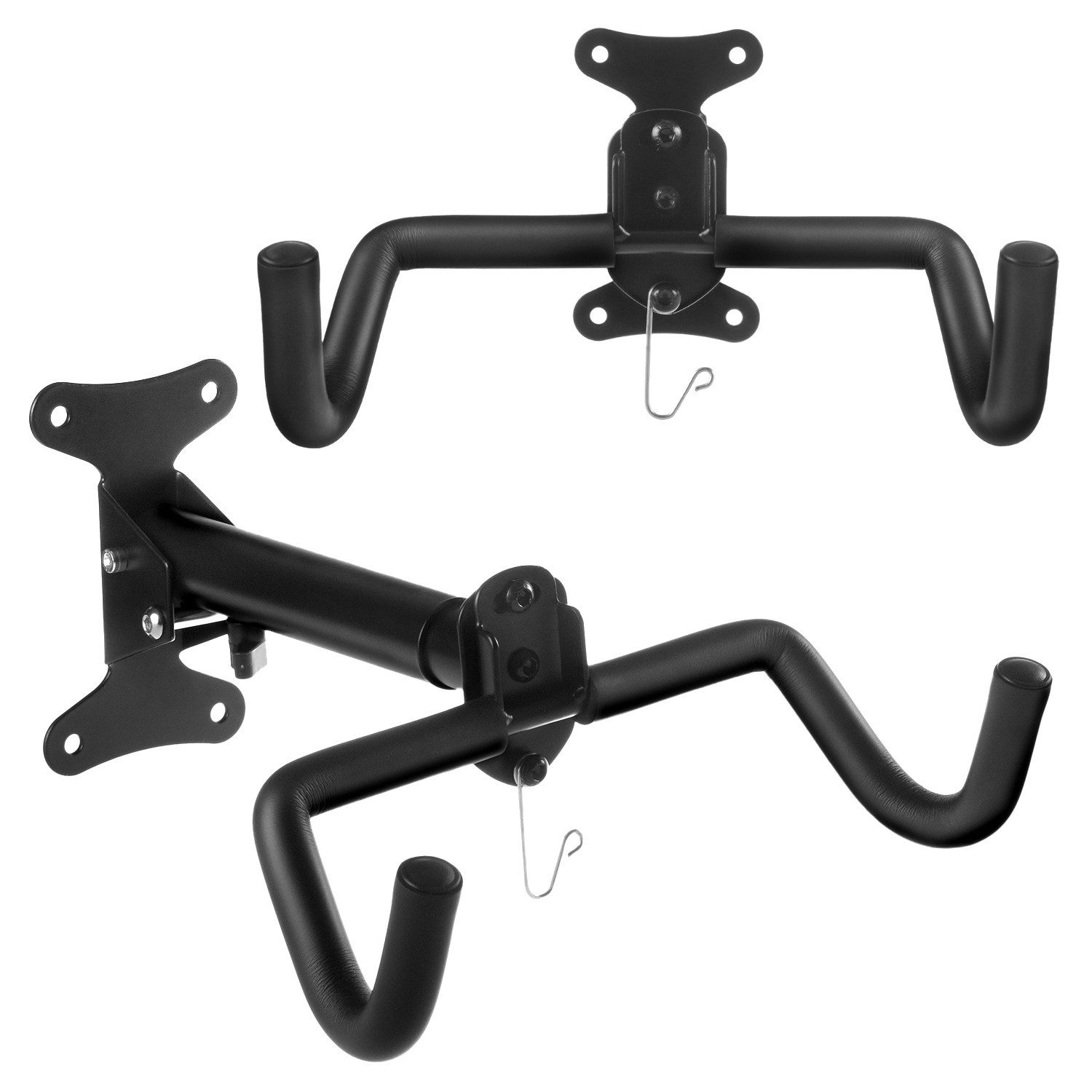 Maclean Fahrradhalter MC-484 verstellbarer Wandfahrradträgerhaken aus Stahl, klappbar (2-tlg), bis 30 kg, platzsparend für Garage, Keller & Wohnung