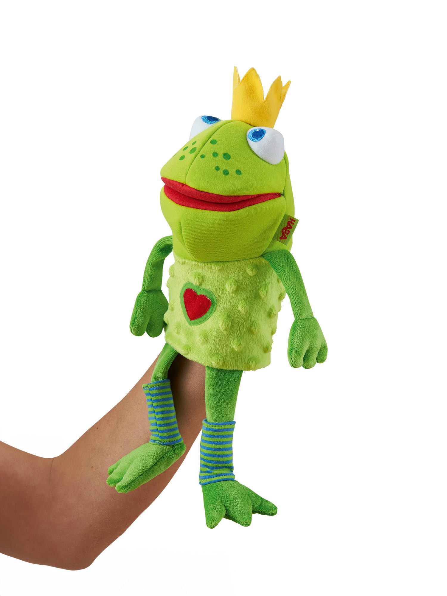 Haba Handpuppe Handpuppe Froschkönig, 26 cm, unisex neutral