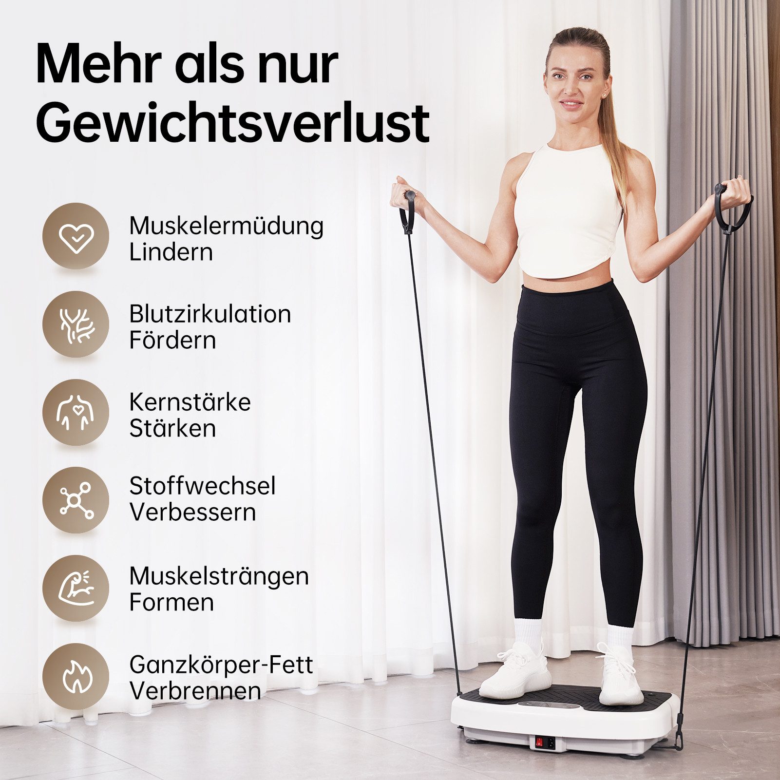 JOROTO Vibrationsplatte JOROTO leise und rutschfeste Vibrationsplatte für zu Hause