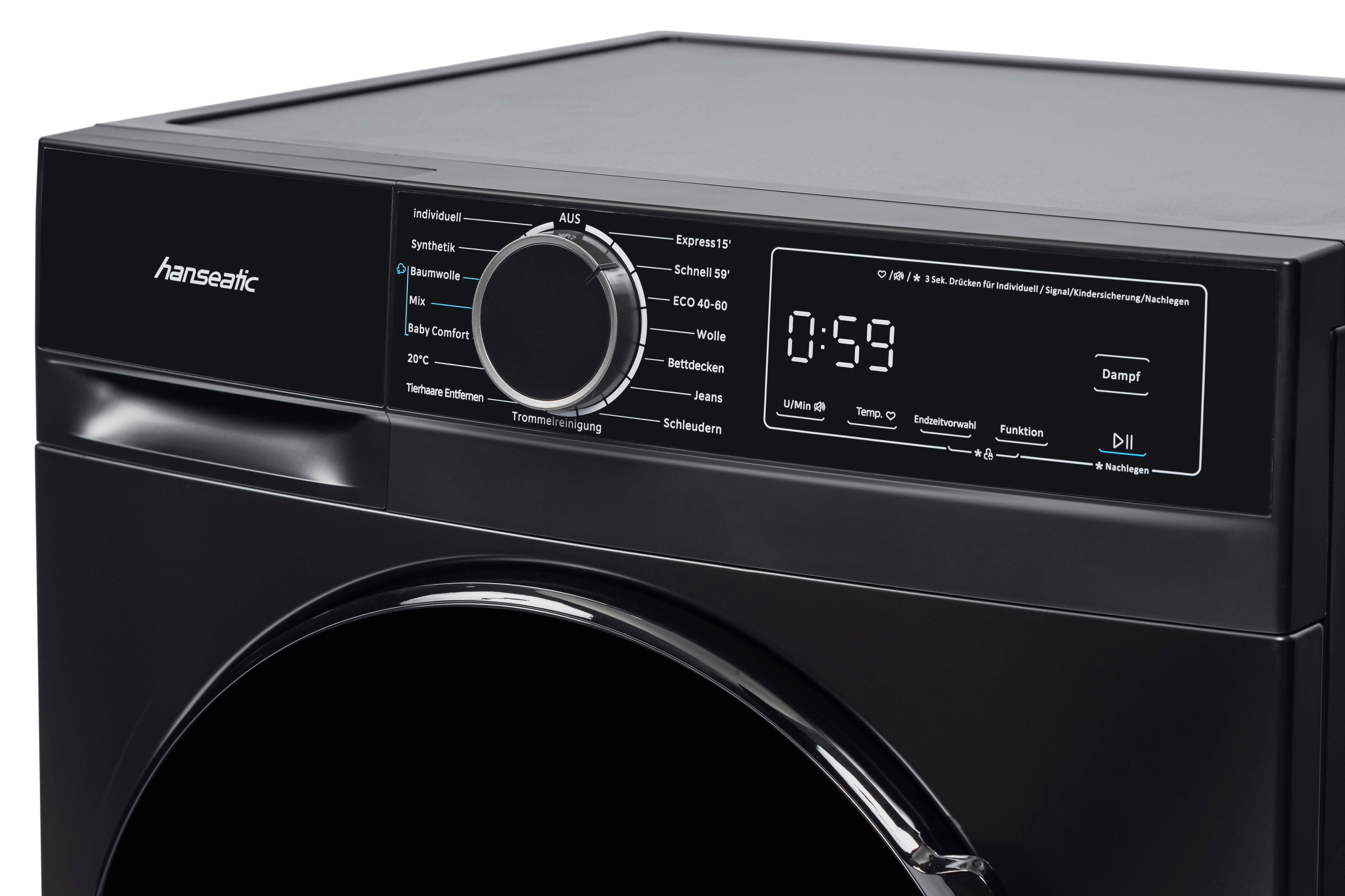 Hanseatic Waschmaschine HWMA714ABI, 7 kg, 1400 U/min, Überlaufschutzsystem