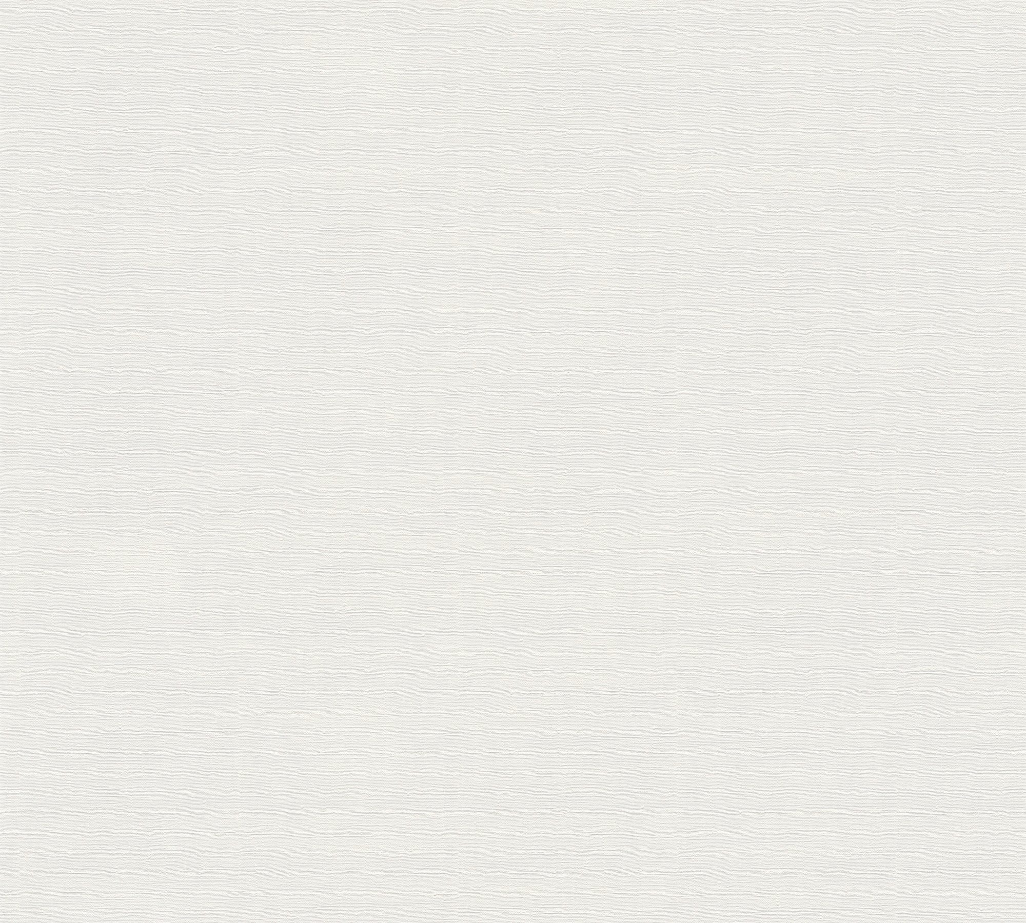 A.S. Création Vliestapete Unitapete Weiß (1 Einfarbig geprägt, matt St), Tapete matt, Landhaus