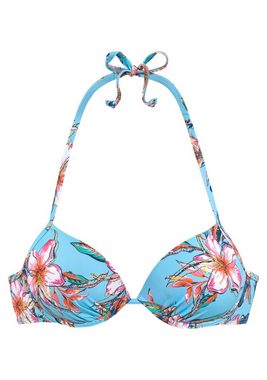 LASCANA Push-Up-Bikini-Top Malia, mit tropischem Print