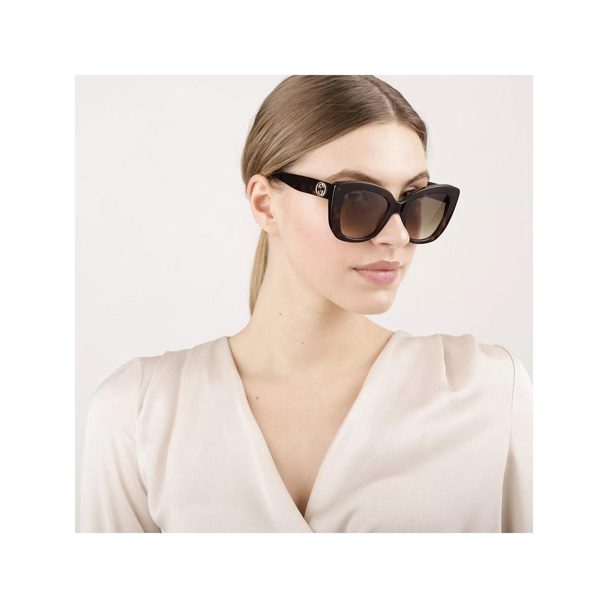 Sonnenbrille GUCCI (1-St) dunkel-braun