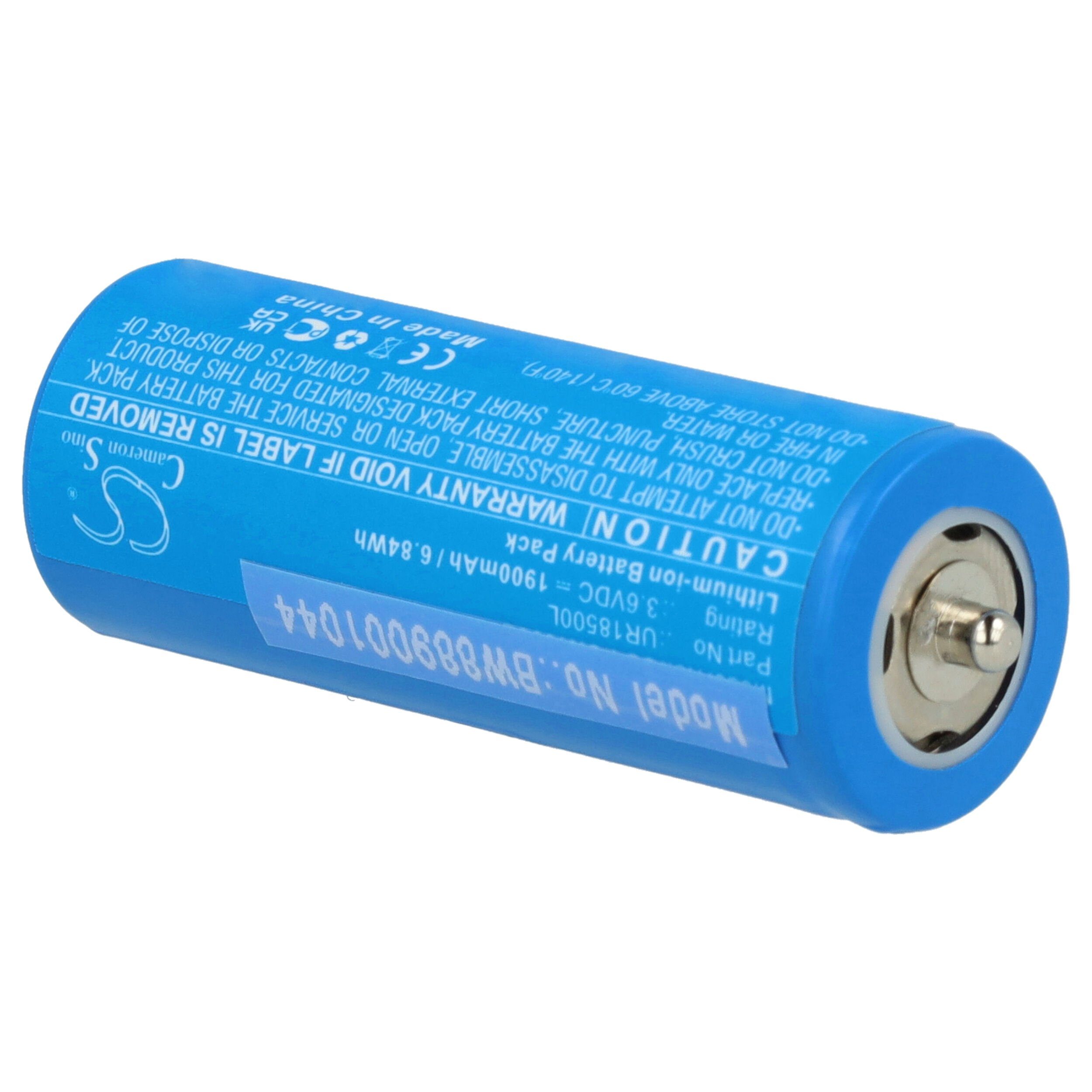 vhbw Ersatz für Braun 3018765, UR18500L 6703925, 81377206, 703-0925, (3,6 für Li-Ion 1900 mAh Akku V)