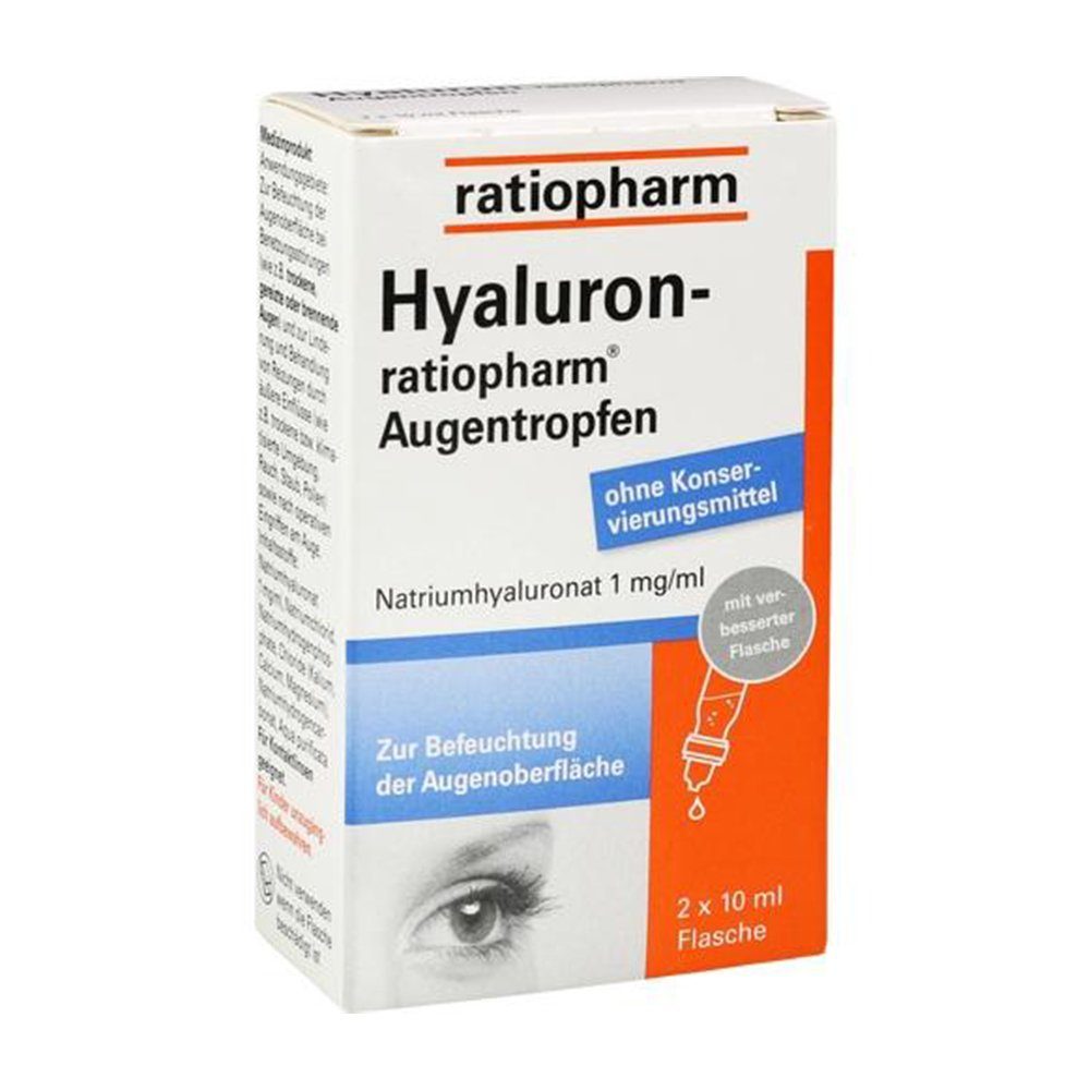 Augenpflege-Set HYALURON-RATIOPHARM Augentropfen 20ml
