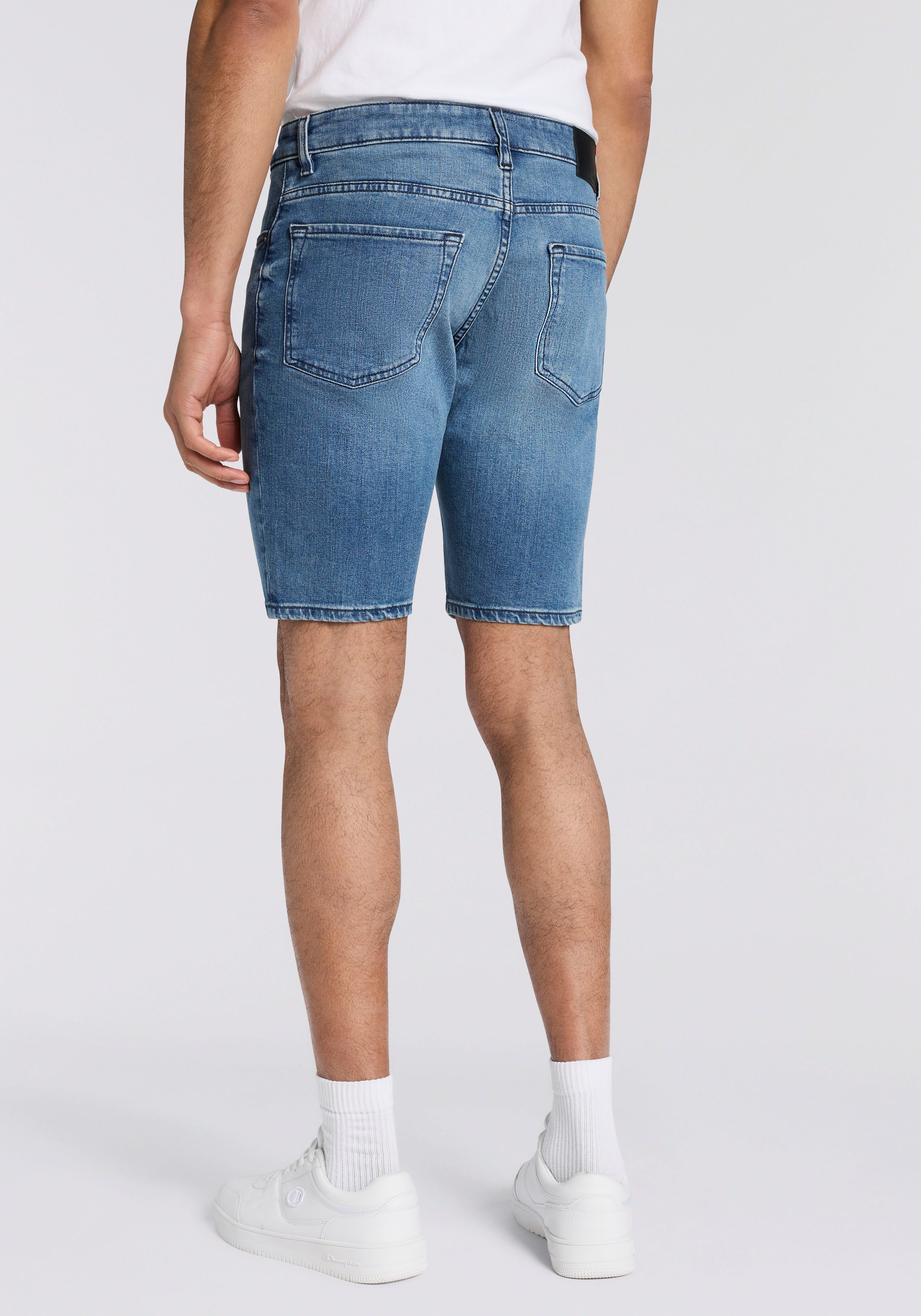 BOSS ORANGE Jeansshorts Regular Fit, Stretch-Denim, used washed