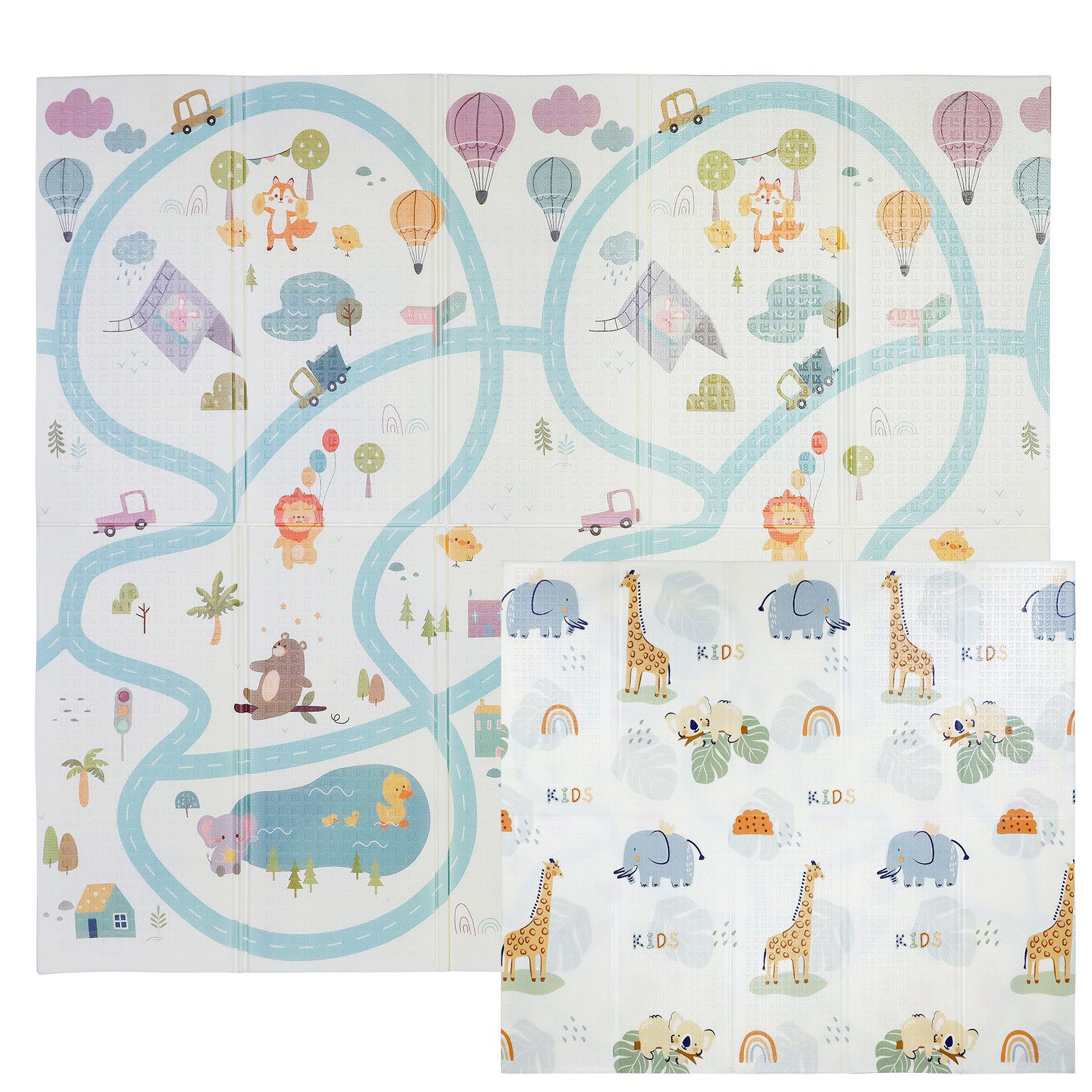 CCLIFE Spielmatte Krabbelmatte Spielmatte Babymatte Faltbar klappbar Wasserdicht, klappbar