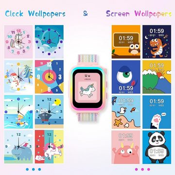 ELEJAFE Smartwatch, Intelligente Kinder-Smartwatch: 24 Spiele, Schrittzähler, Musik & mehr