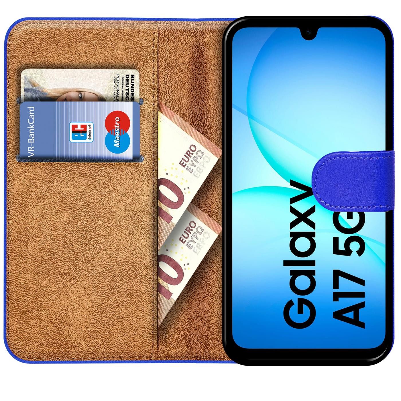 CoolGadget Handyhülle Book Case Handy Tasche für Samsung Galaxy A17 5G 6,7 Zoll, Hülle Klapphülle Flip Cover für Samsung A17 5G Schutzhülle stoßfest