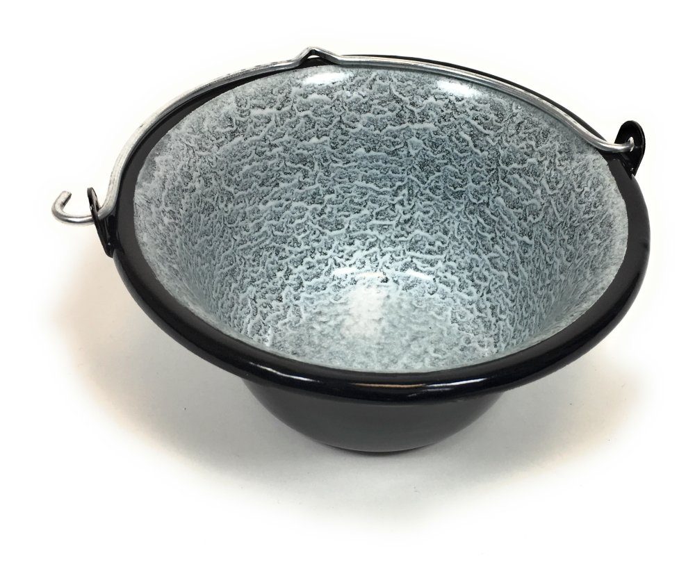 Grillplanet Serviertopf Gulaschkessel Servierkessel emailliert 0,7 Liter, Eisen (Set, 1-tlg)