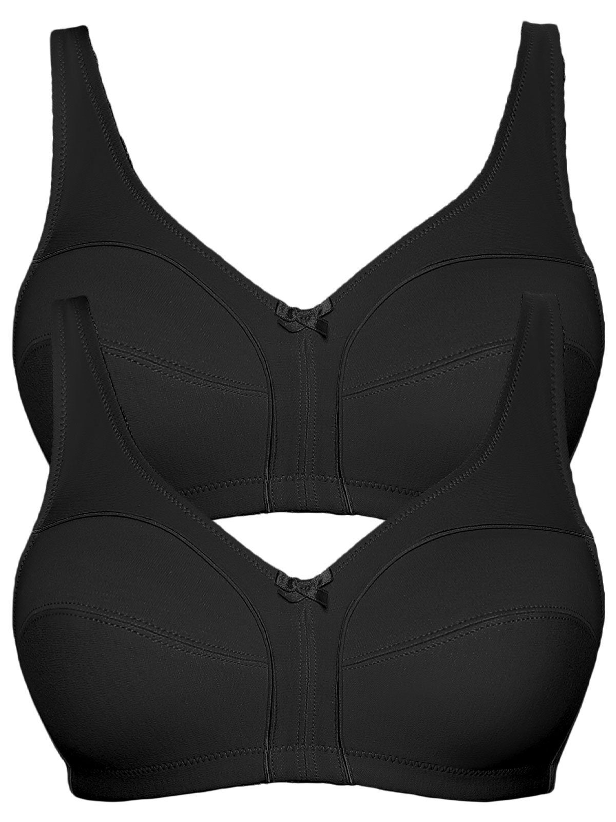 Viania Soft-BH 2er Pack Baumwoll Soft BH Basic (Spar-Set, 2-tlg) -