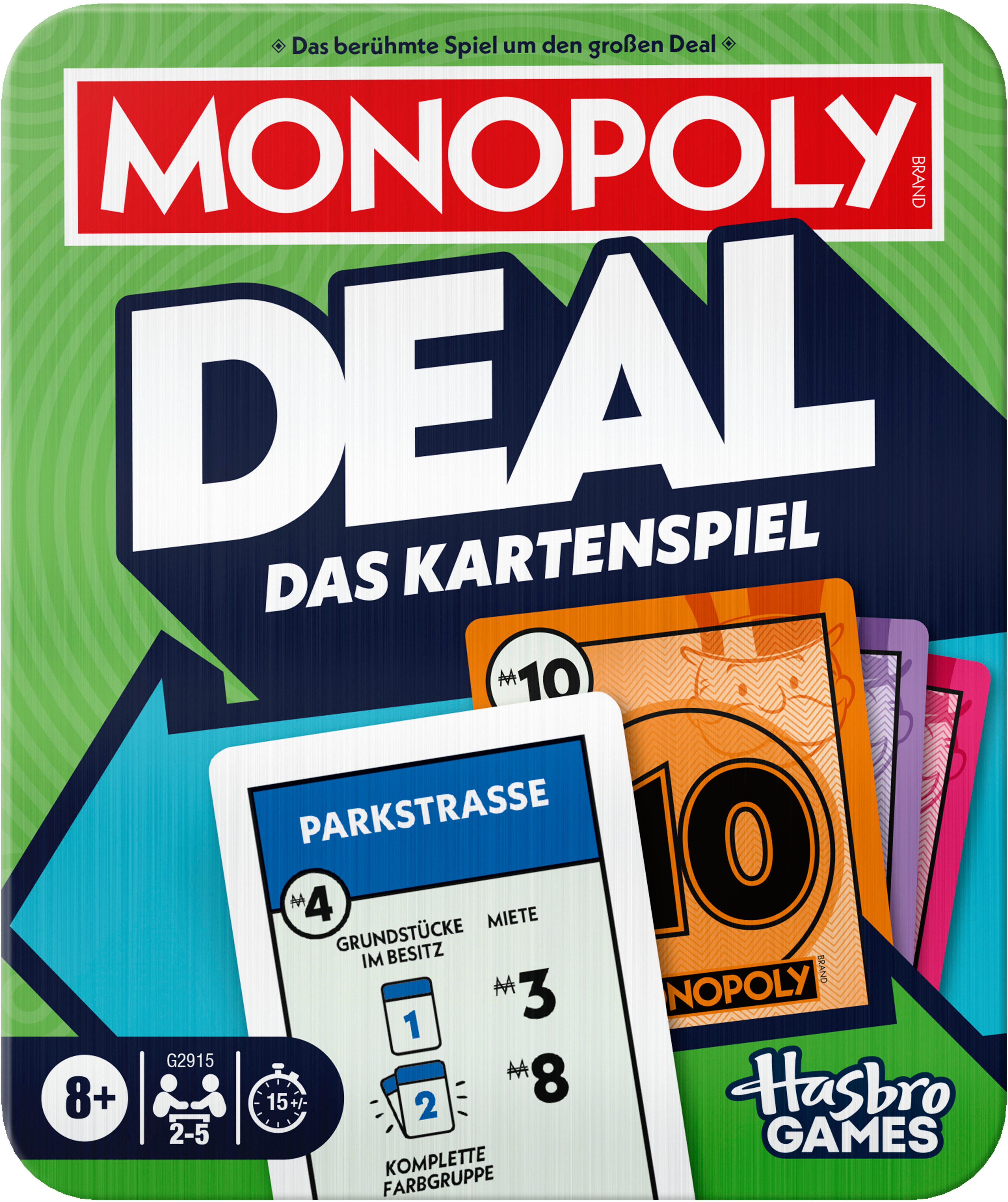 Hasbro Spiel Monopoly Deal, Kartenspiel, Gesellschaftsspiel