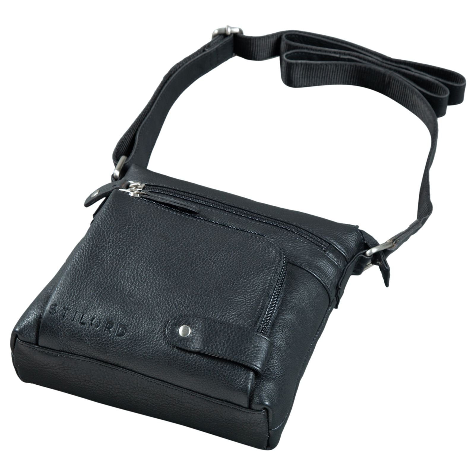STILORD Schultertasche "Cameron" Kleine Leder Umhängetasche Vintage